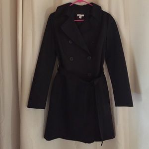 NY&CO Black trench coat M